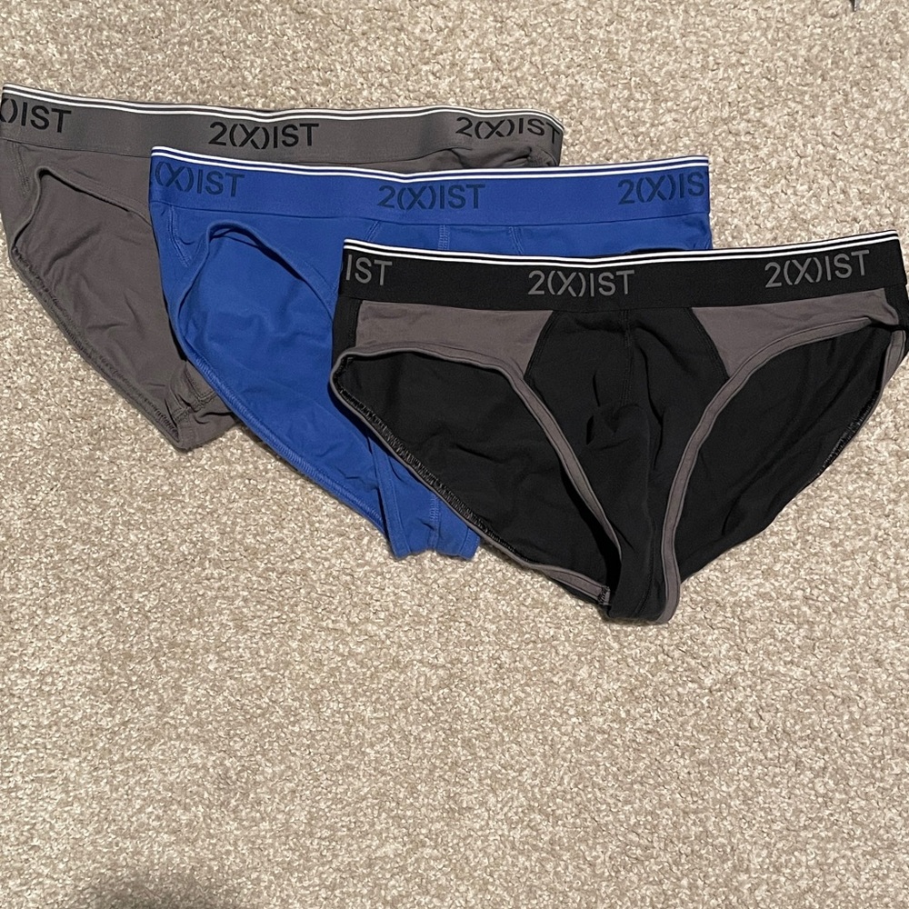 2xist Men's Briefs - Charcoal, Royal Blue, Jet Black